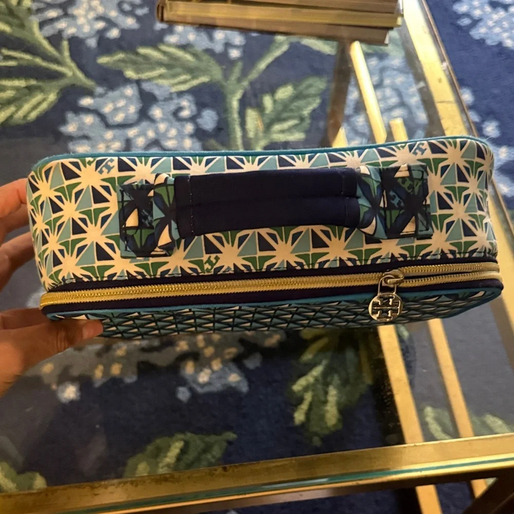 Tory Burch Geometric Blue and Green Women's Bag